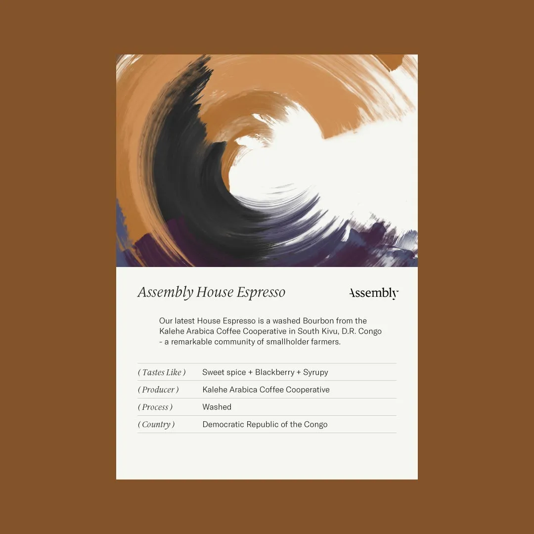 Assembly Single House Espresso Taste Card DR Congo