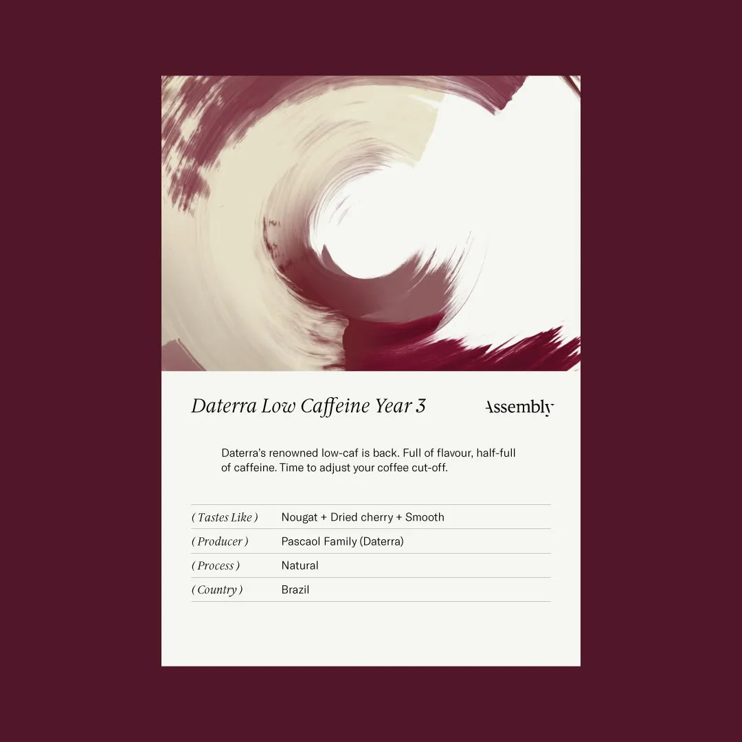 Brazil — Daterra Low Caff (Year 3) Taste Card