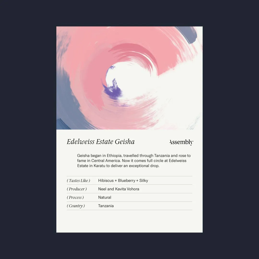 Tanzania — Edelweiss Estate Geisha Taste Card