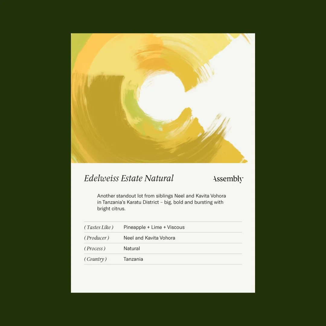 Tanzania — Edelweiss Estate Natural Taste Card