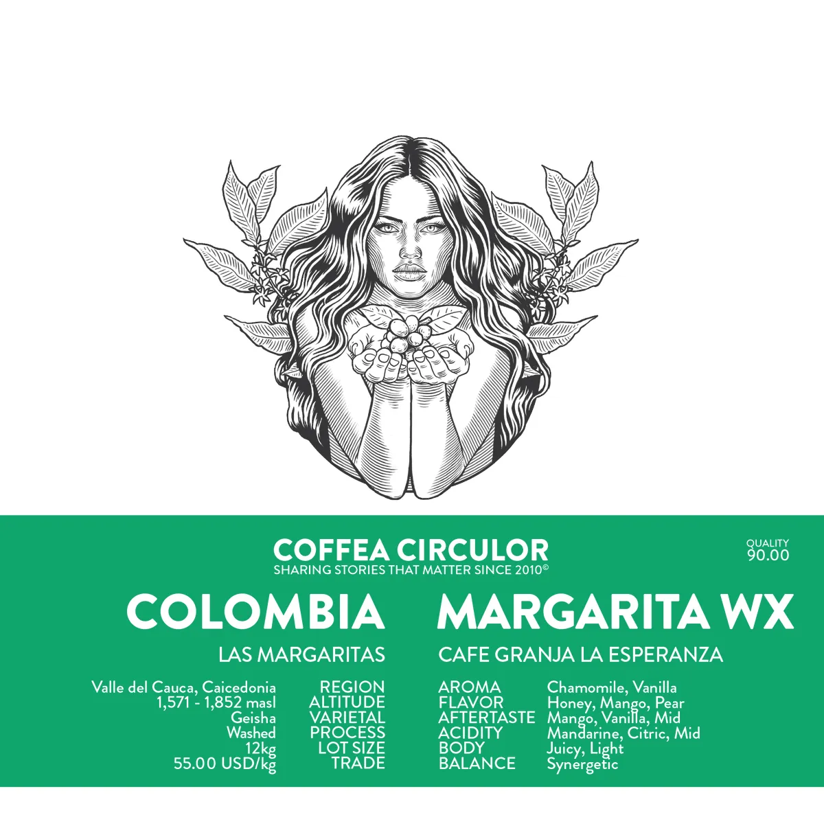 COLOMBIA Cafe Granja La Esperanza Margarita Geisha Washed WX