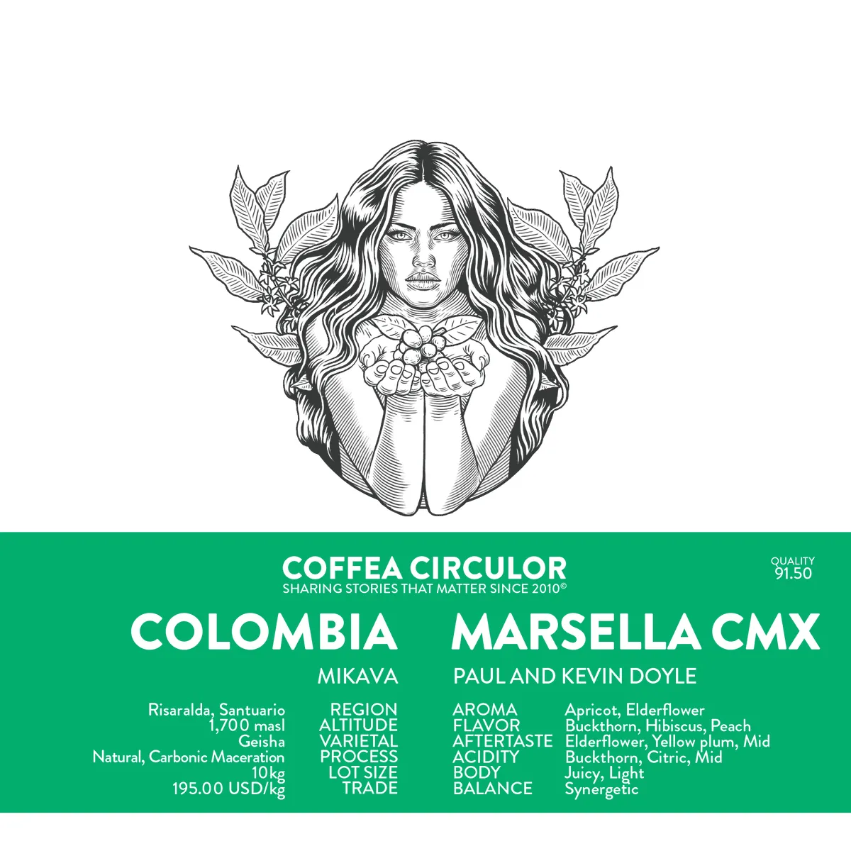 COLOMBIA Mikava Marsella Geisha /L248 Carbonic Maceration CMX