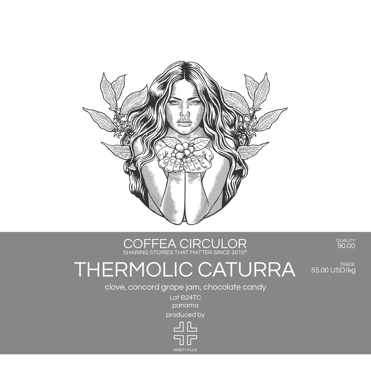 PANAMA Ninety Plus Thermolic Caturra AX (Legacy Drima Zede characteristics)