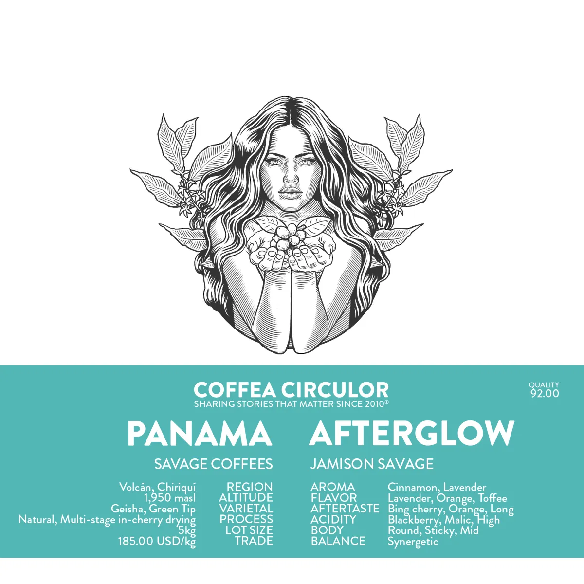 PANAMA Savage Coffees Finca Deborah Afterglow Geisha Natural