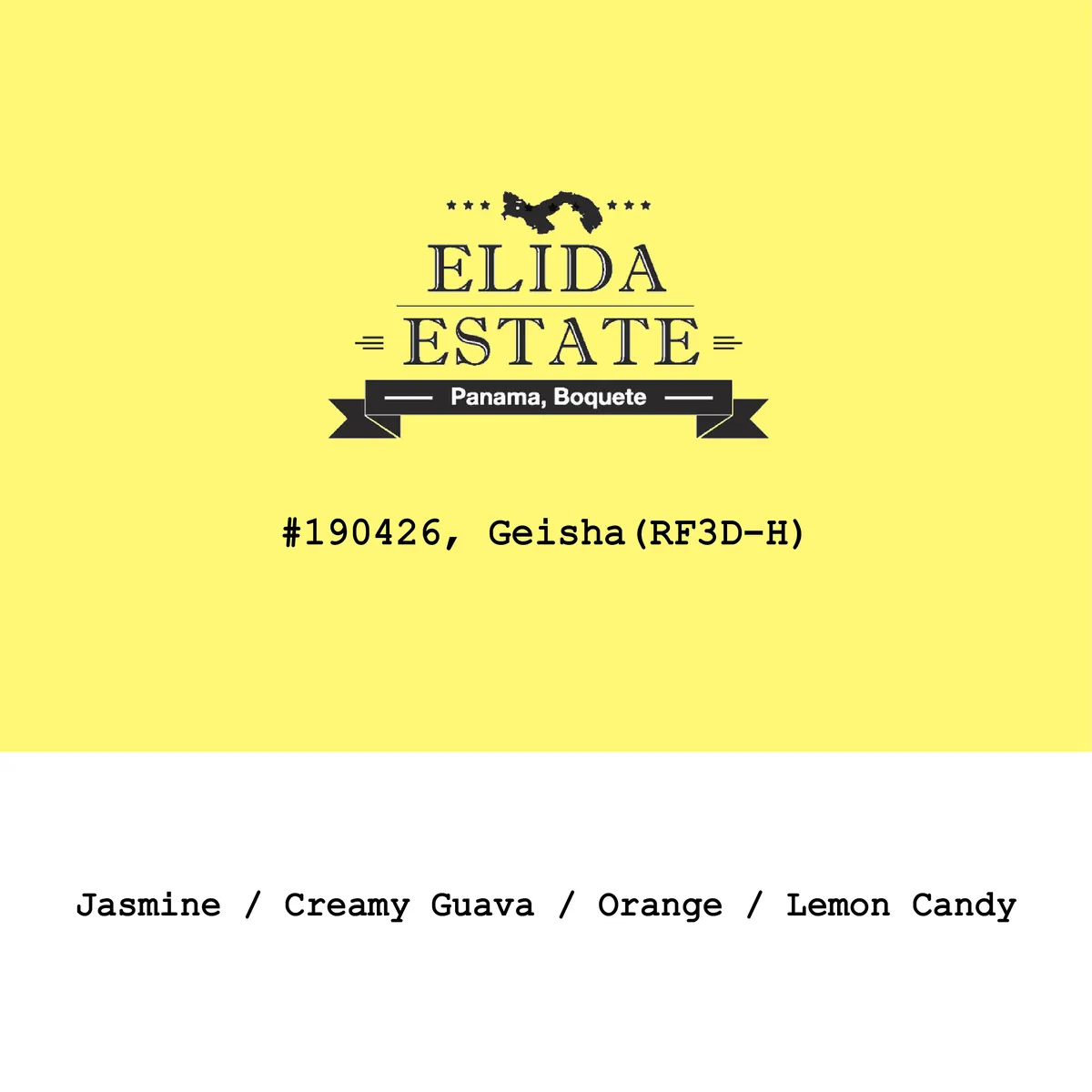Panama Elida estate-Falda Geisha RF3D Honey #190426