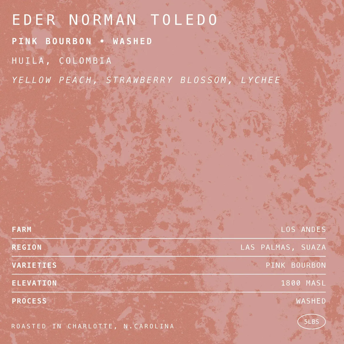 Eder Norman Toledo Pink Bourbon • Washed