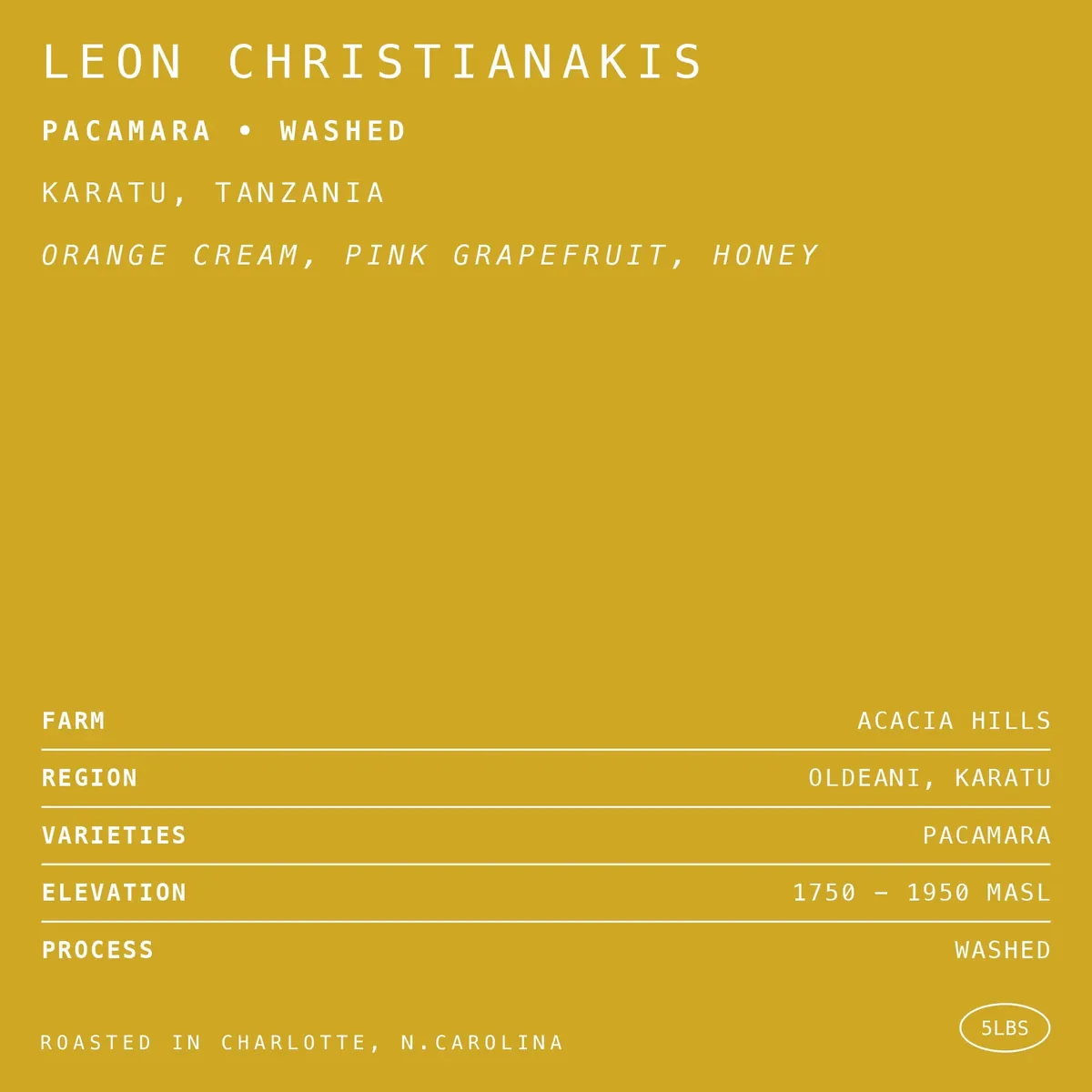 Leon Christianakis Pacamara • Washed
