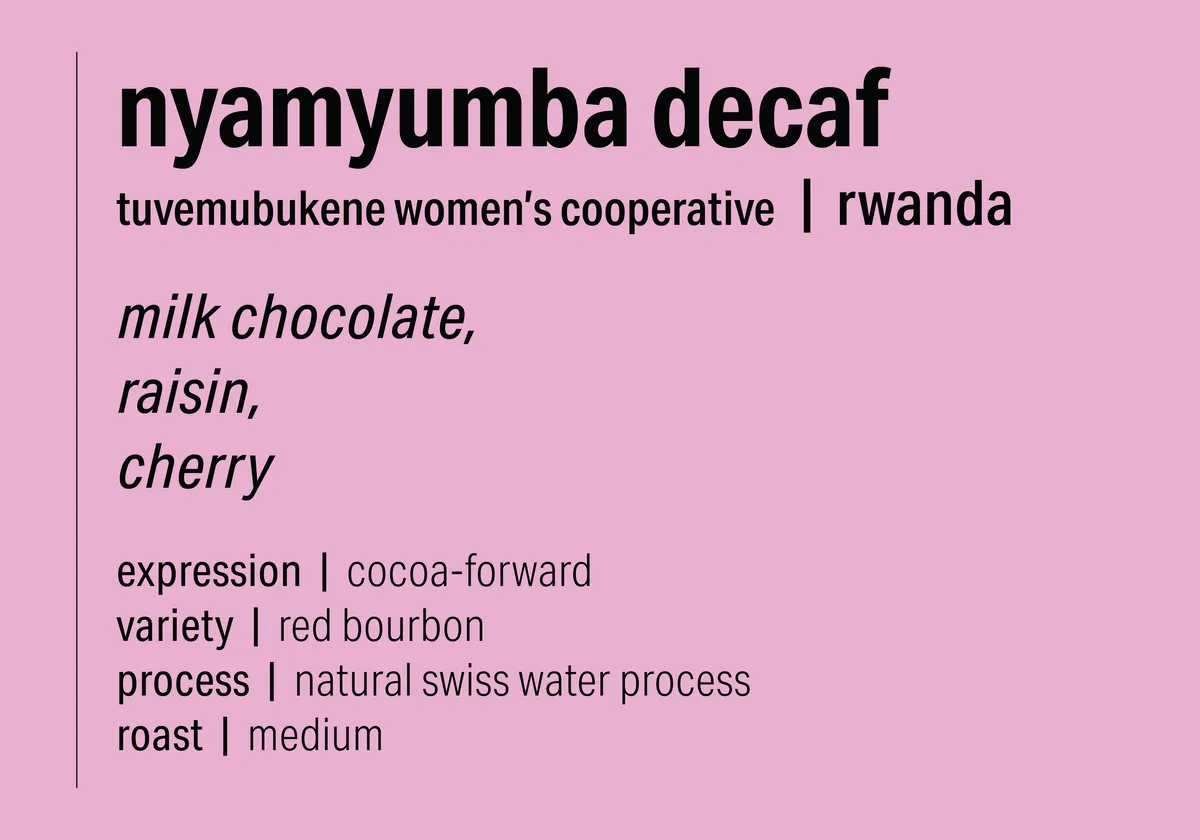 Nyamyumba Decaf - Rwanda