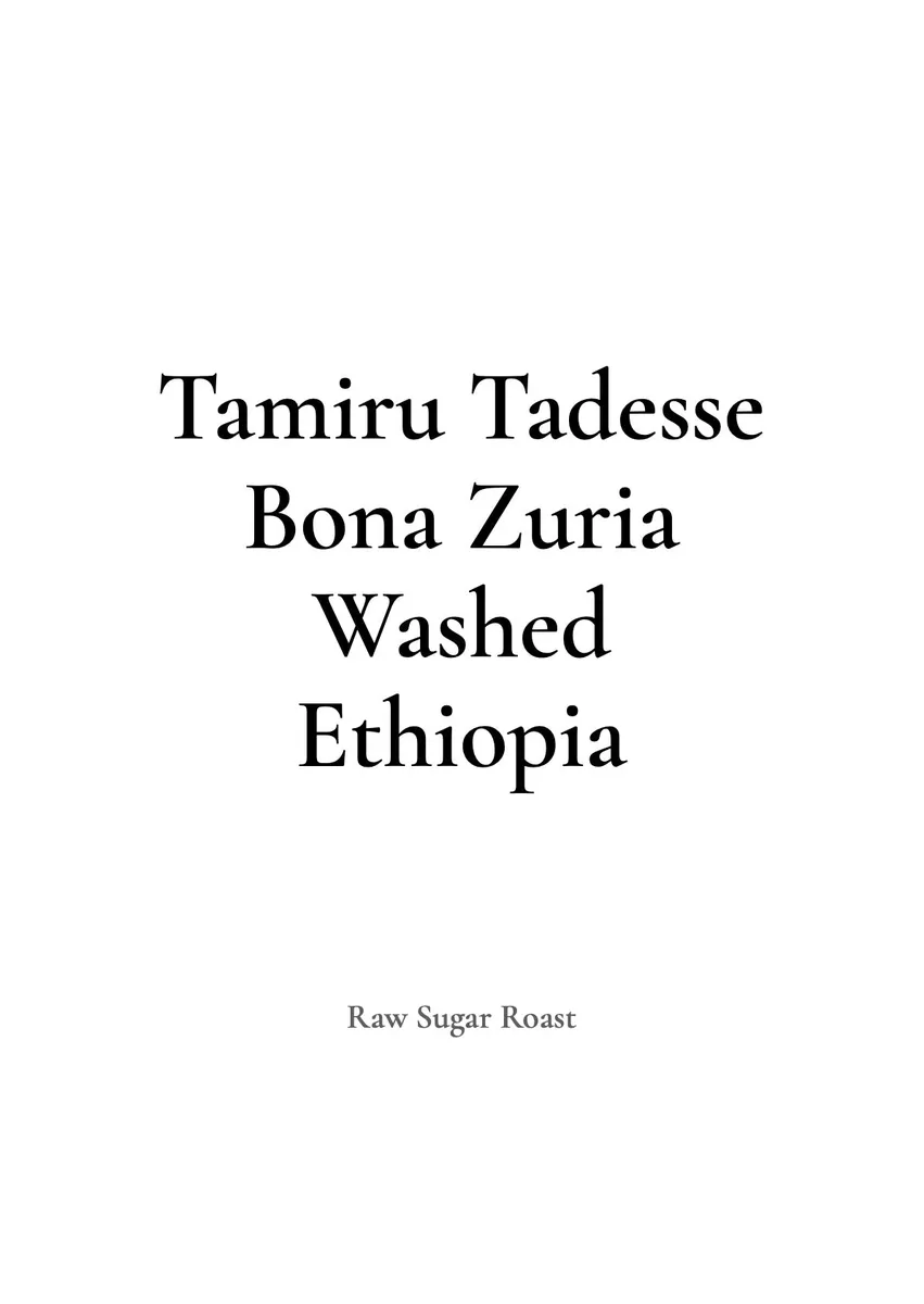 【NEW】Ethiopia Tamiru Tadesse -Bona Zuria