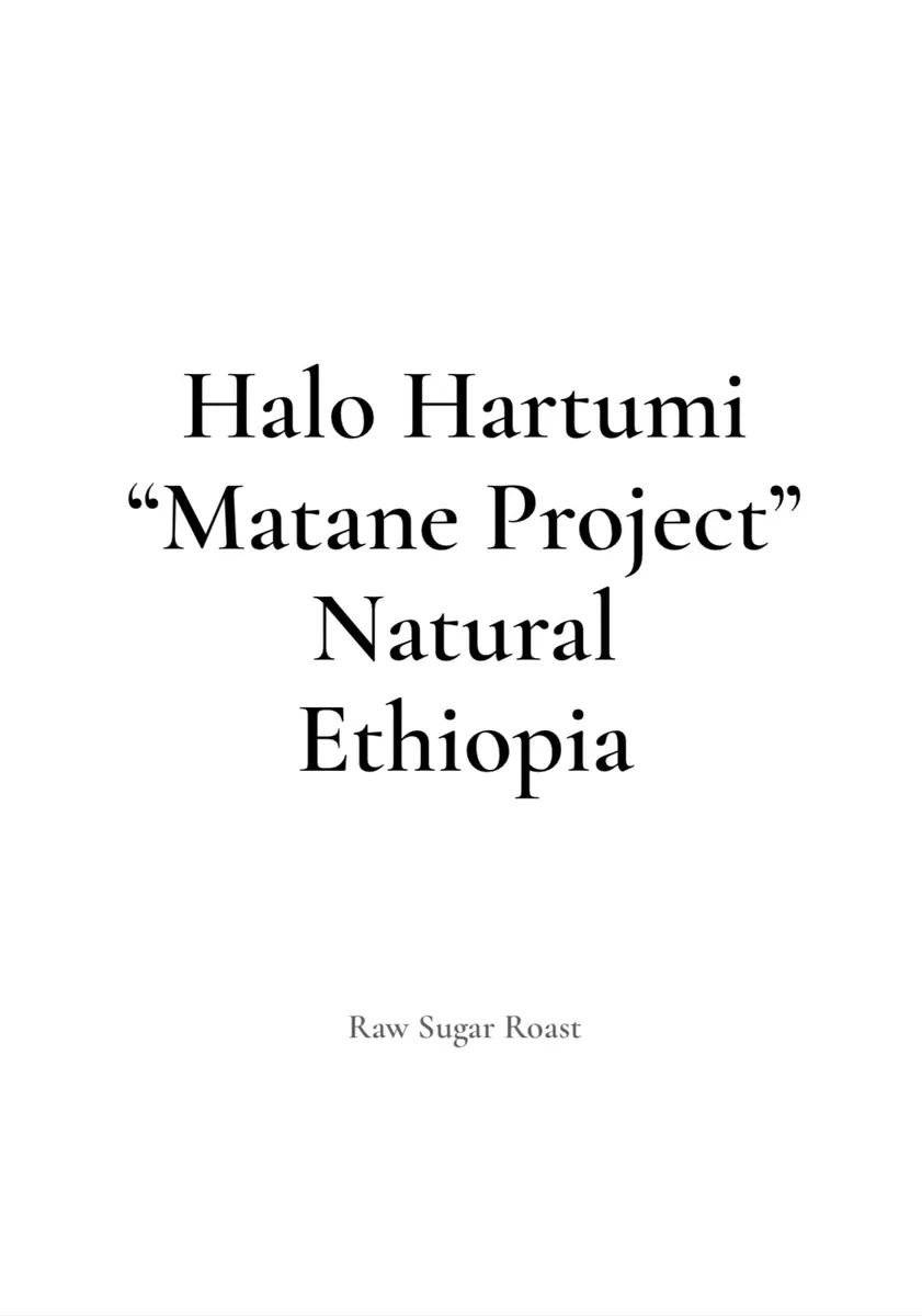 Ethiopia Halo Hartumi - Matane Project
