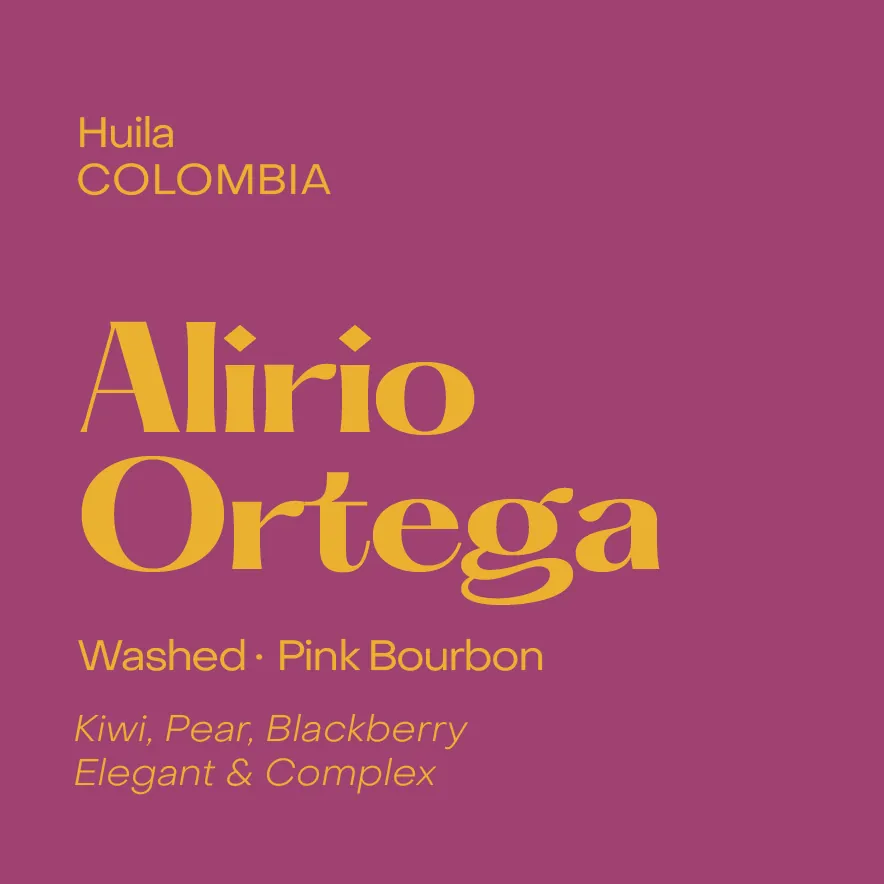 Colombia Alirio Ortega Espresso, Washed Pink Bourbon