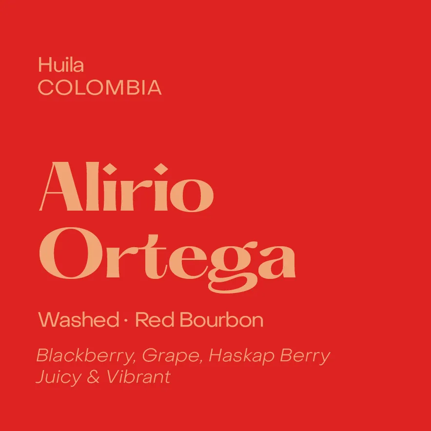 Colombia Alirio Ortega, Washed Red Bourbon