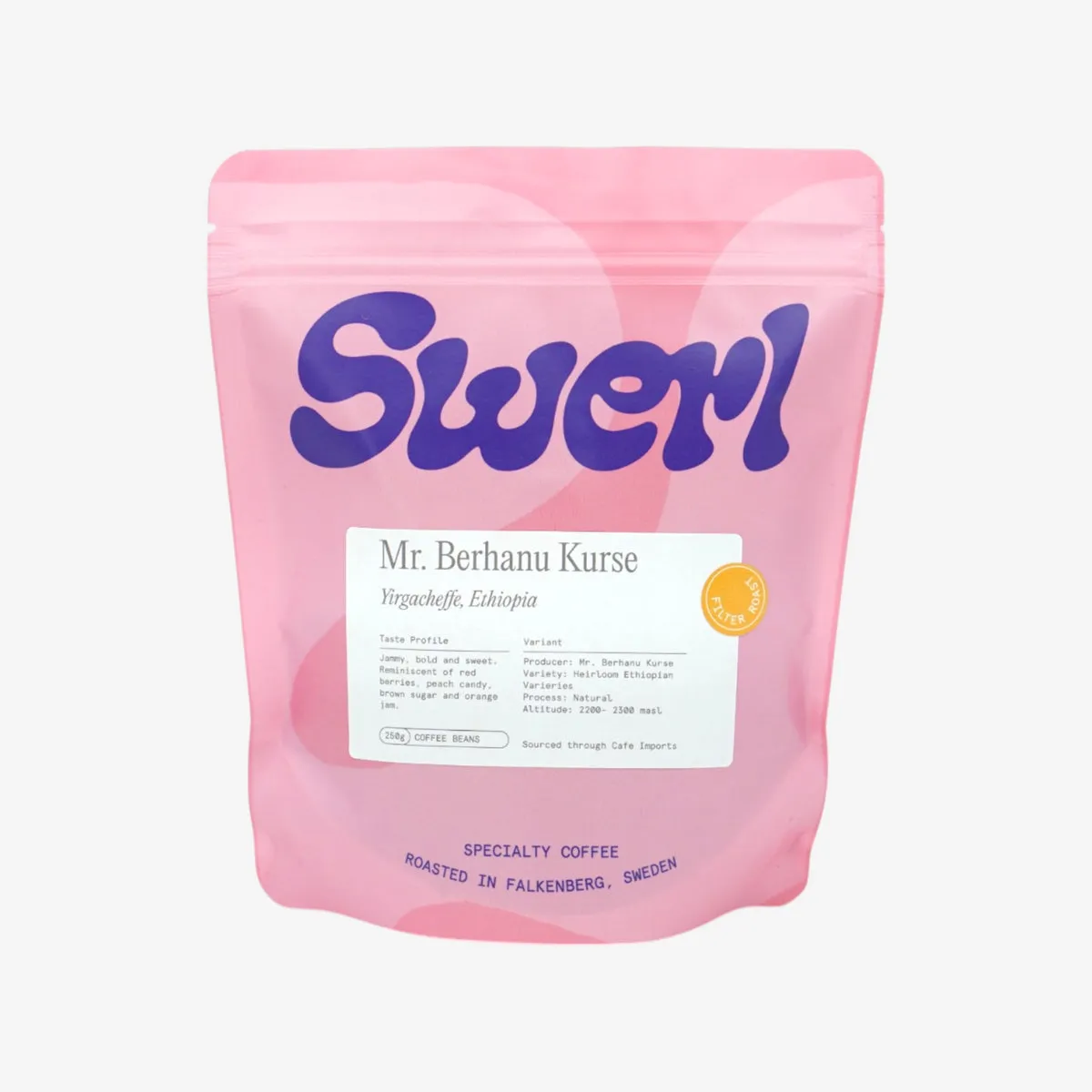 Mr. Berhanu Kurse - Ethiopia // Natural Hairloom - Red Berries, Peach Candy, Brown Sugar, Orange Jam